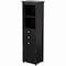 Basicwise Tall Freestanding Linen Tower, Bathroom Cabinet with 2 Open shelves, 3 Drawers, and a Closet, Black QI004611.BK - alternate 4